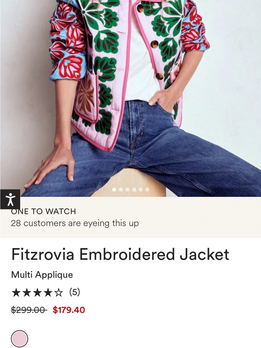 Boden jacket NWT 8 Fitzrovia embroidered jacket, gorgeous, classic - Picture 5 of 12